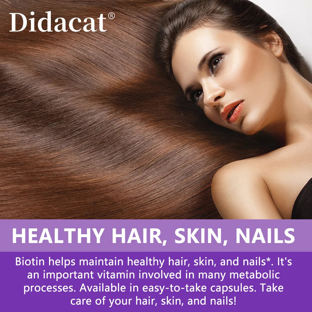 Biotin 25000mcg Capsules with Collagen & Keratin | Hair & Skin Beauty Supplement Capsules Qst