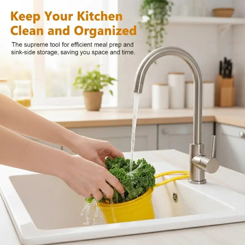 Detachable Sink Strainer Basket with Rack – Kitchen Drain Filter Sink Strainer Basket Qst