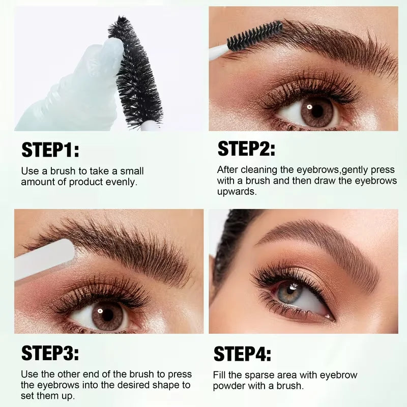 Strong Hold Waterproof Eyebrow Gel with Brush – Qme Eyebrow Gel Qme
