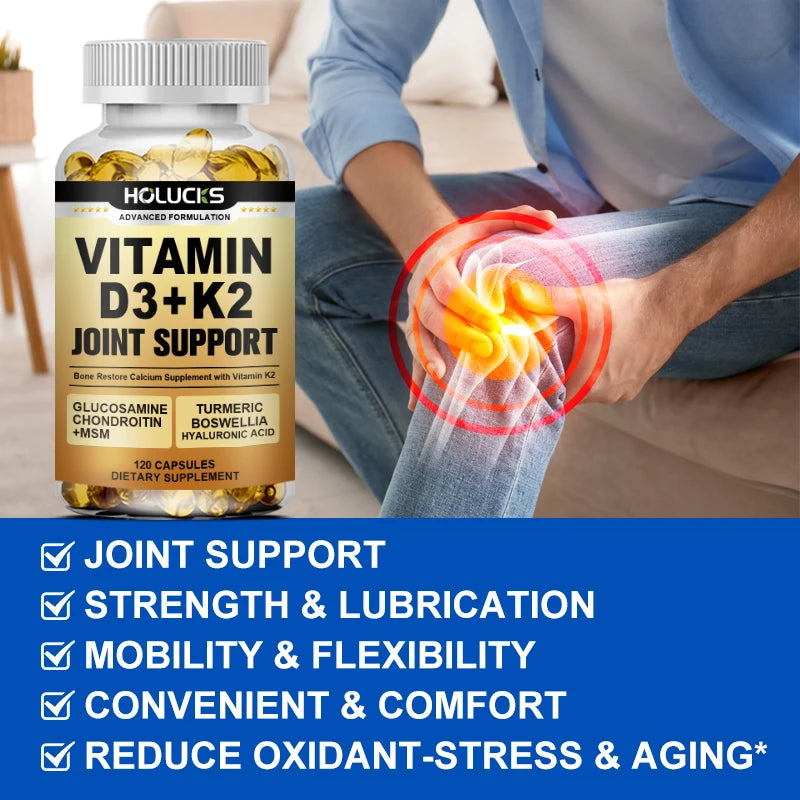 HOLUCKS Joint Support – Glucosamine, Chondroitin & MSM 120ct Joint Support Supplement Qst