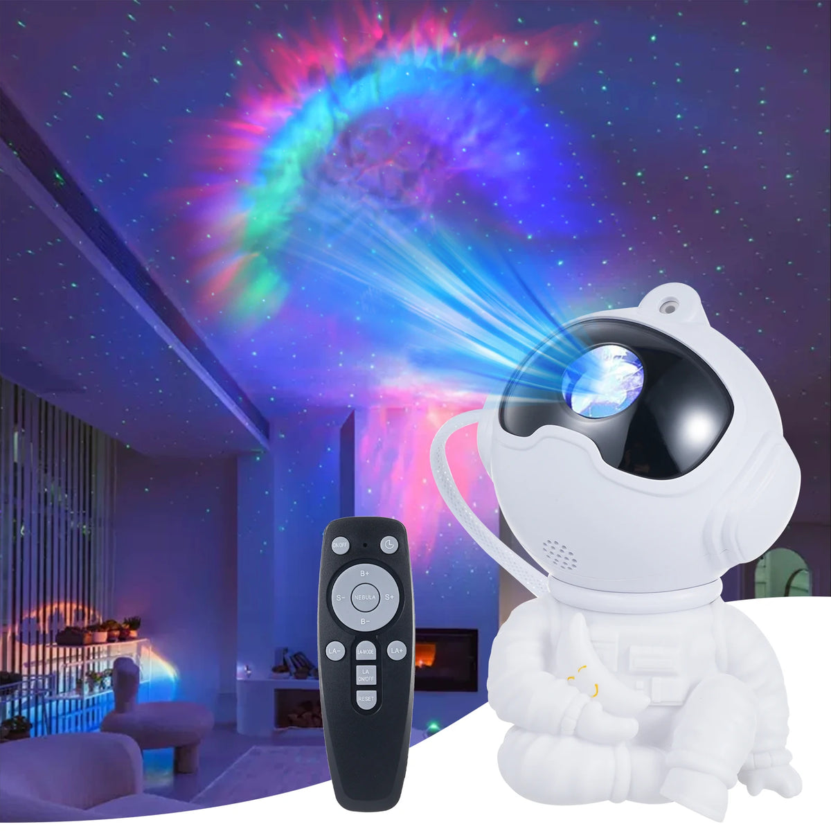 Astronaut Galaxy Projector – Nebula Star Night Light LED Lamp Galaxy Night Projector Qst