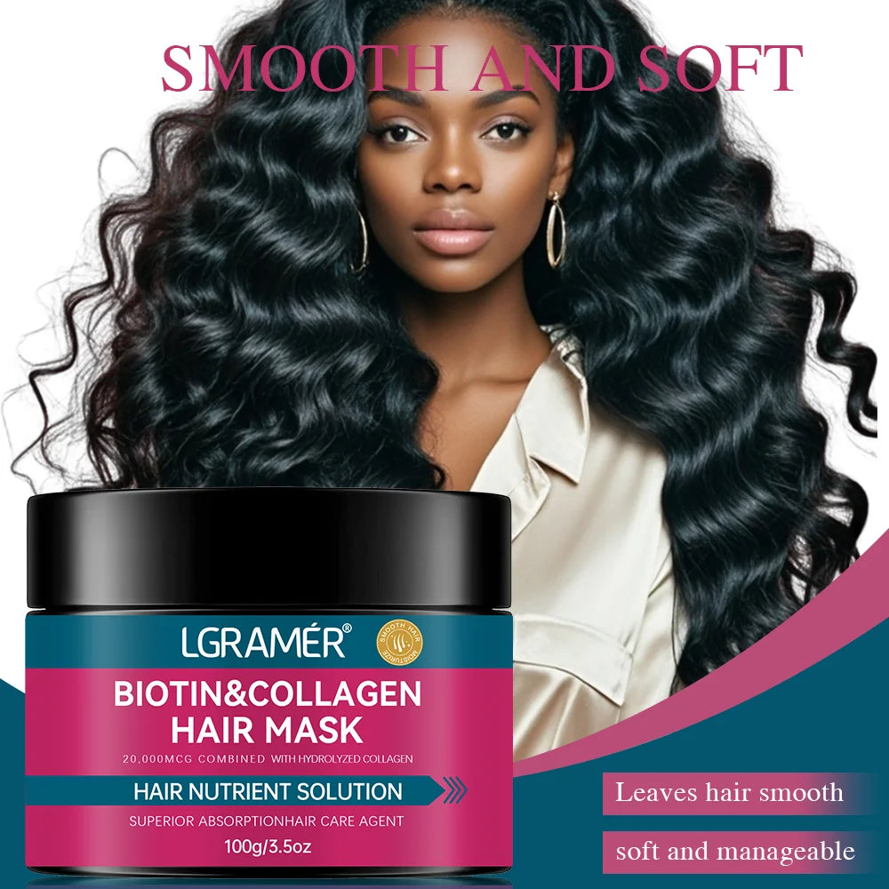 YOUNGCOME Biotin Collagen Hair Mask – Soft, Strong & Frizz-Free Hair Mask Conditioner Qst