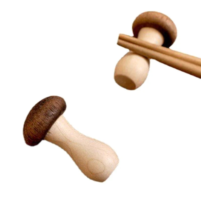 Mushroom Chopstick Rest Stand – Cute Kitchen Table Decor 2pcs Chopstick Rest Stand Qme