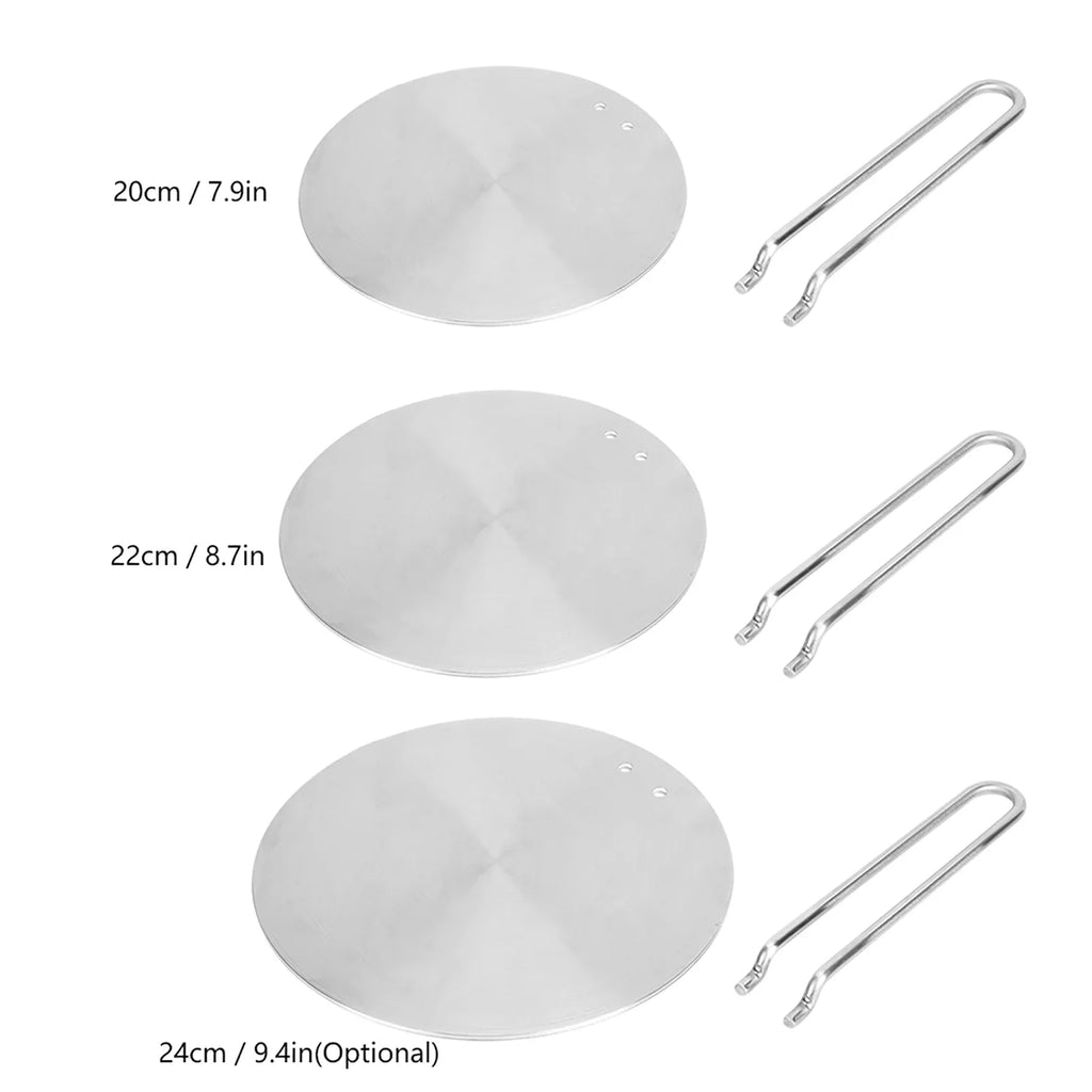 Stainless Steel Heat Diffuser Induction Plate Adapter 20cm Heat Diffuser Plate Qme