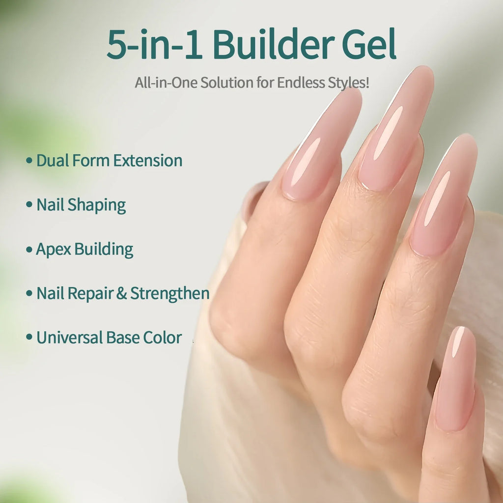 Nailpop 100g Milky Smooth Builder Gel – UV/LED Nail Extension Builder Gel Qme
