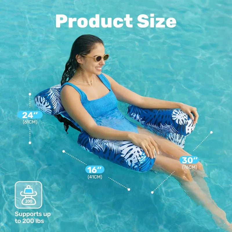 Inflatable Pool Float Lounge Chair – Foldable PVC Sofa Inflatable Pool Float Qme