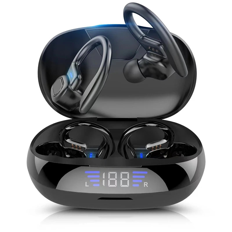 Wireless Bluetooth Sport Earphones – HiFi Stereo & Waterproof Wireless Sport Earphones Qst black