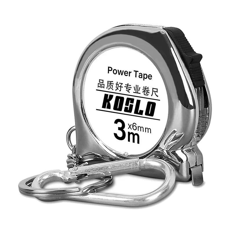 Mini Retractable Tape Measure Keychain – Stainless Steel Keychain Tape Measure Qme Silver