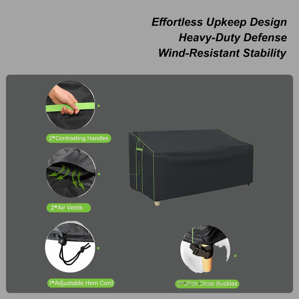 Outdoor Loveseat Cover – Weather-Resistant 2-Seater Protector Patio Furniture Cover Qme China Mainland