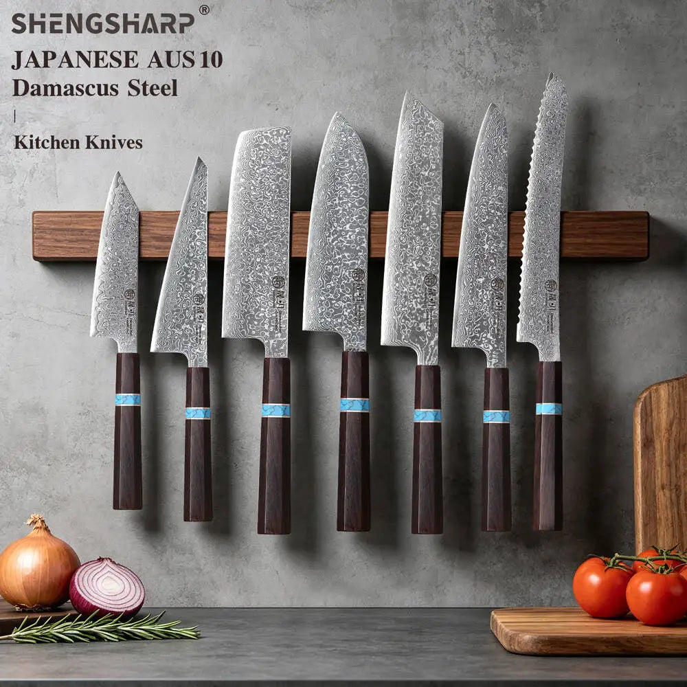 SHENGSHARP 67-Layer Damascus Steel Chef Knife | Japanese Style Damascus Chef Knife Qst