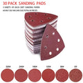 30pc Triangle Sanding Pads Mouse Sander – 6 Holes, 60–320 Grit Sander Sanding Pads Qme 30pcs