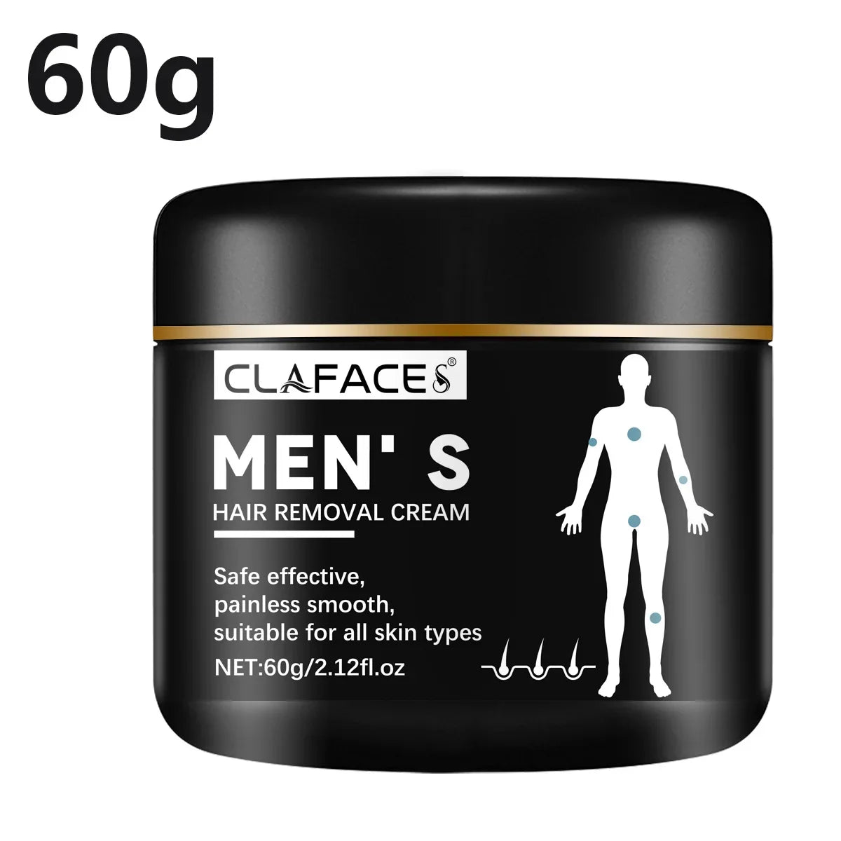 LGRAMER Men's Hair Removal Cream – Body, Arm & Armpit 60g Hair Removal Cream Qst 60g
