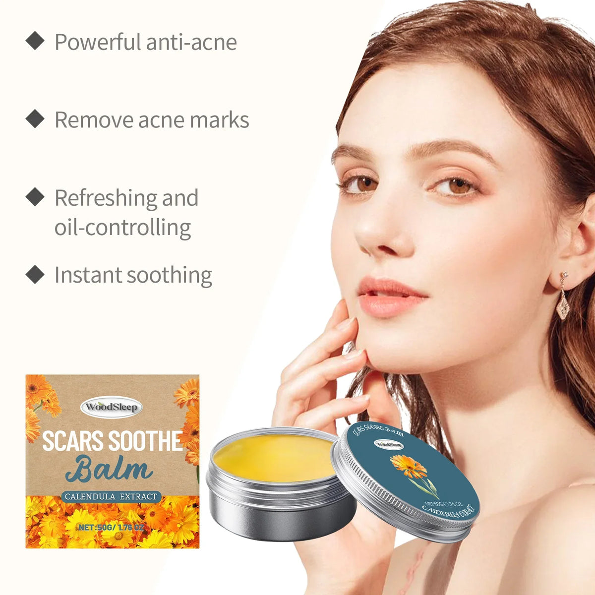 Calendula Blemish Cream – Oil Control, Mark Fading | Qme Facial Moisturizer Cream Qme