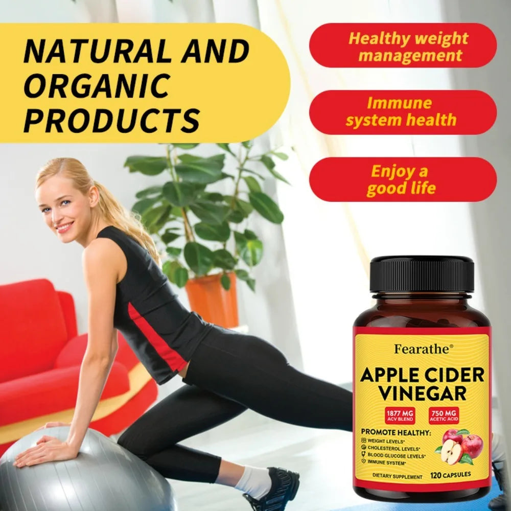 Apple Cider Vinegar Capsules 1877mg – Zinc & Vitamin D3 Vitamin Supplement Qst