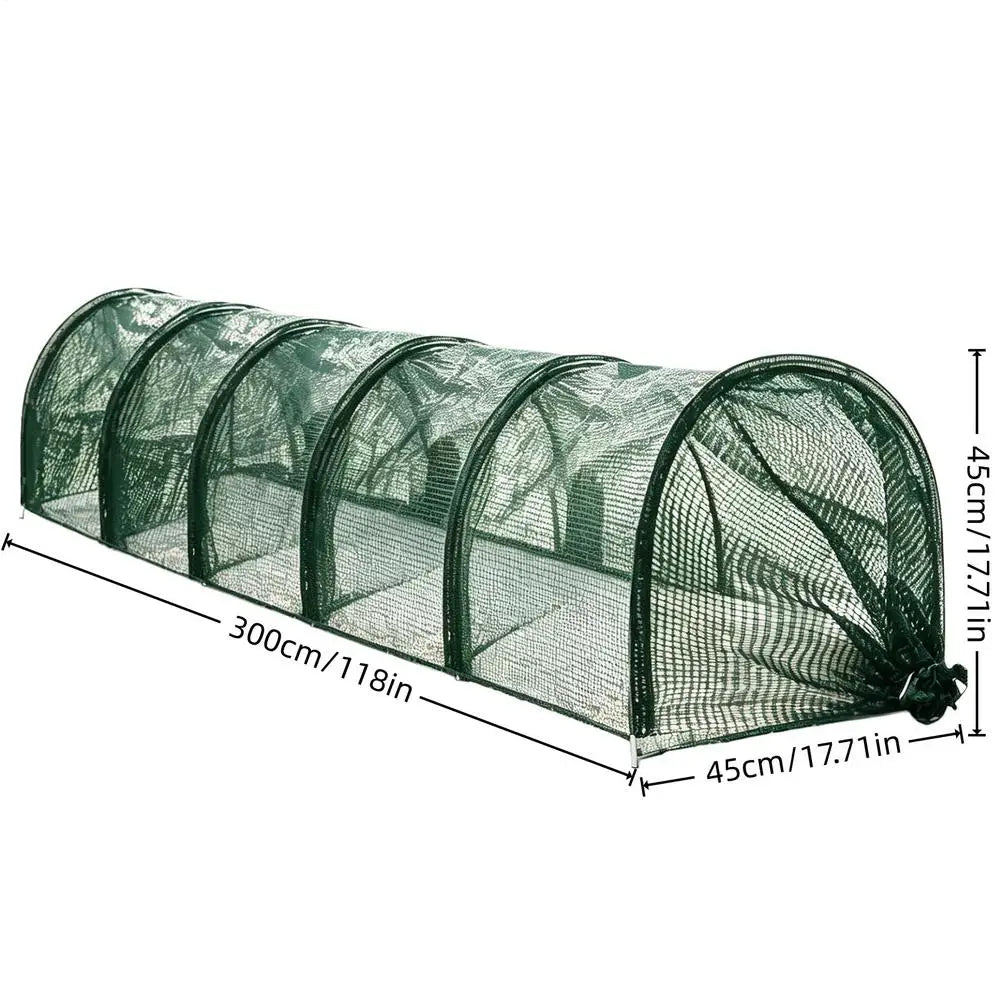 Foldable Chicken Tunnel Enclosure – Flexible Outdoor Poultry Run Poultry Tunnel Run Qme Green