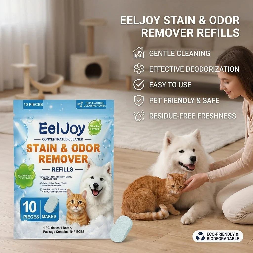 Pet Stain & Odor Remover Tablets 10-Pack | Fabric Cleaner Pet Stain Remover Qme