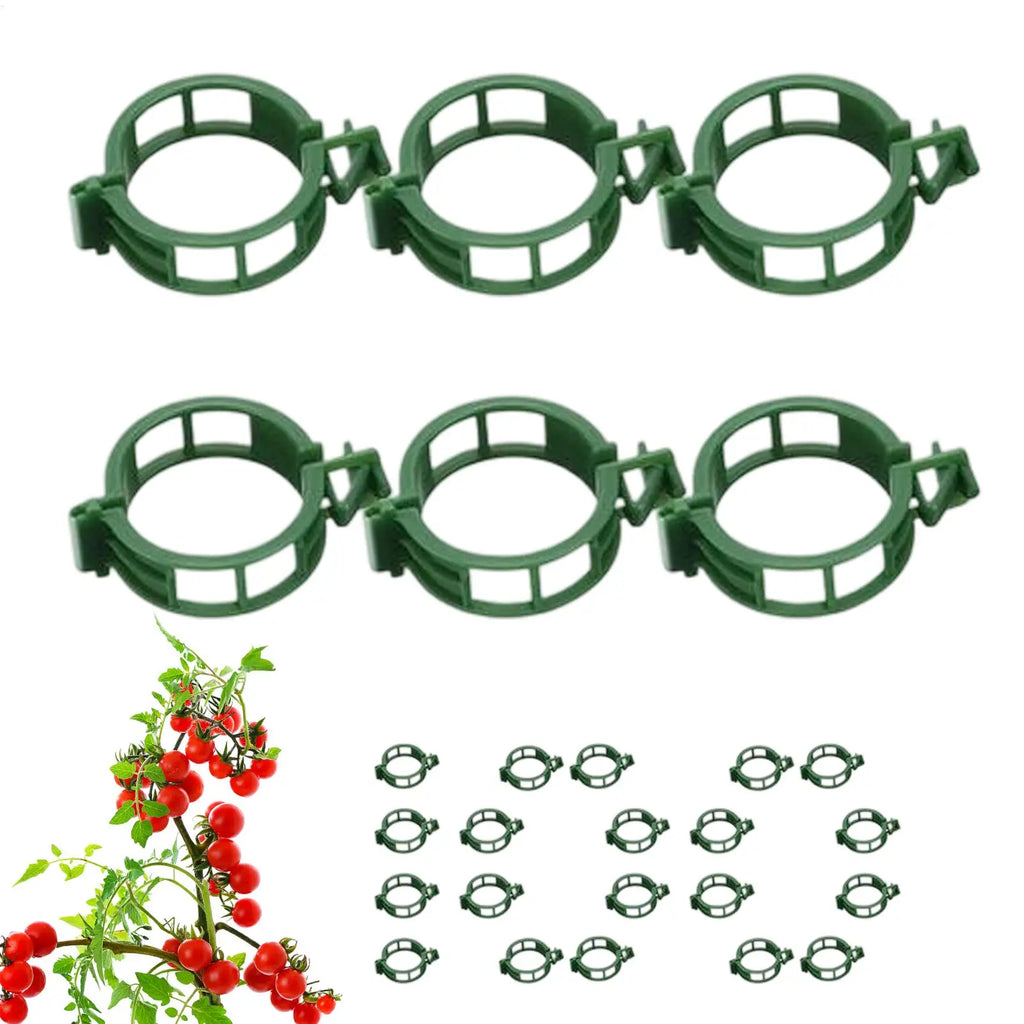Tomato Plant Clips 100-Pack – Vine & Stem Support Clamps Plant Support Clips Qme