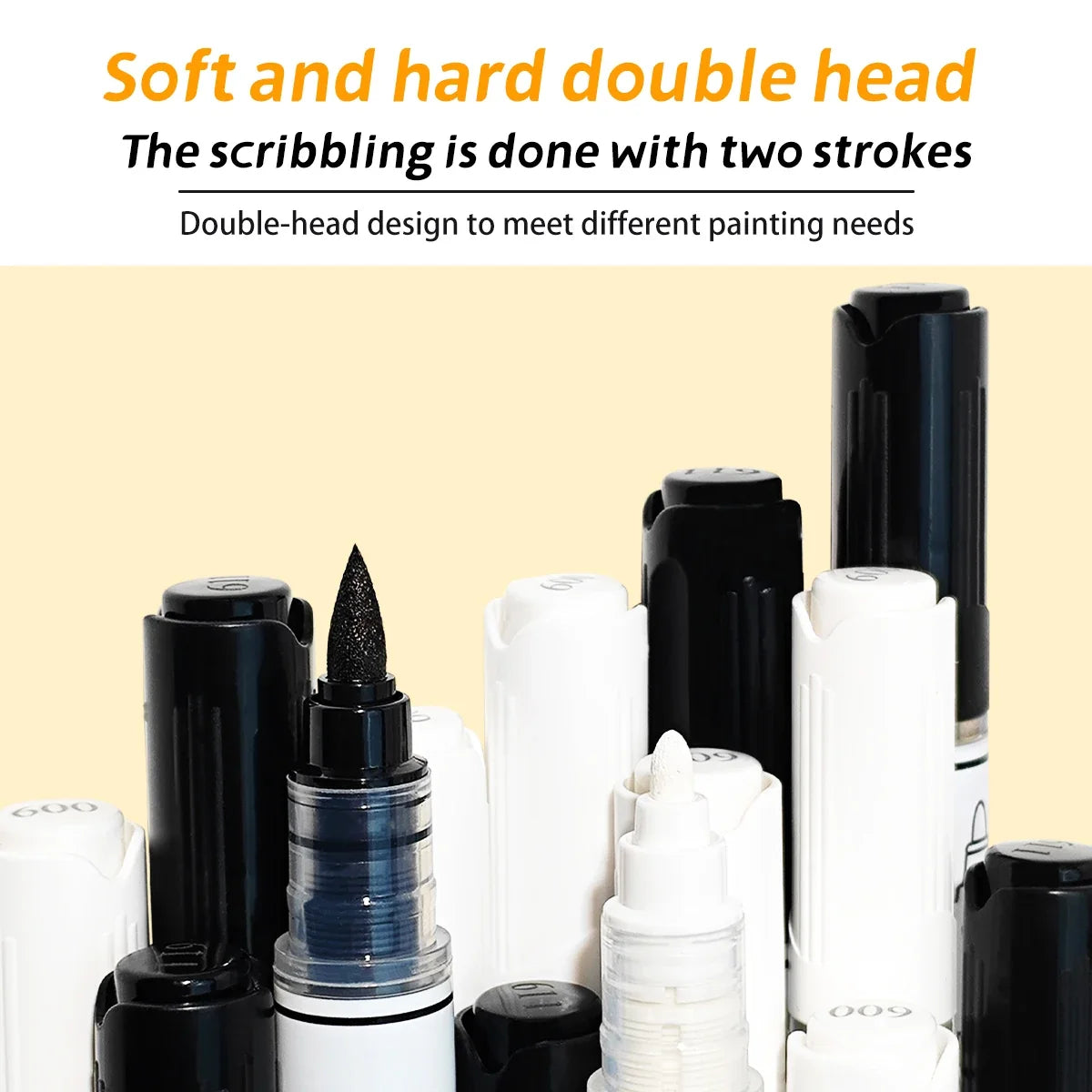 Dual Tip Acrylic Paint Markers for Canvas, Stone & Glass Acrylic Paint Markers Qme