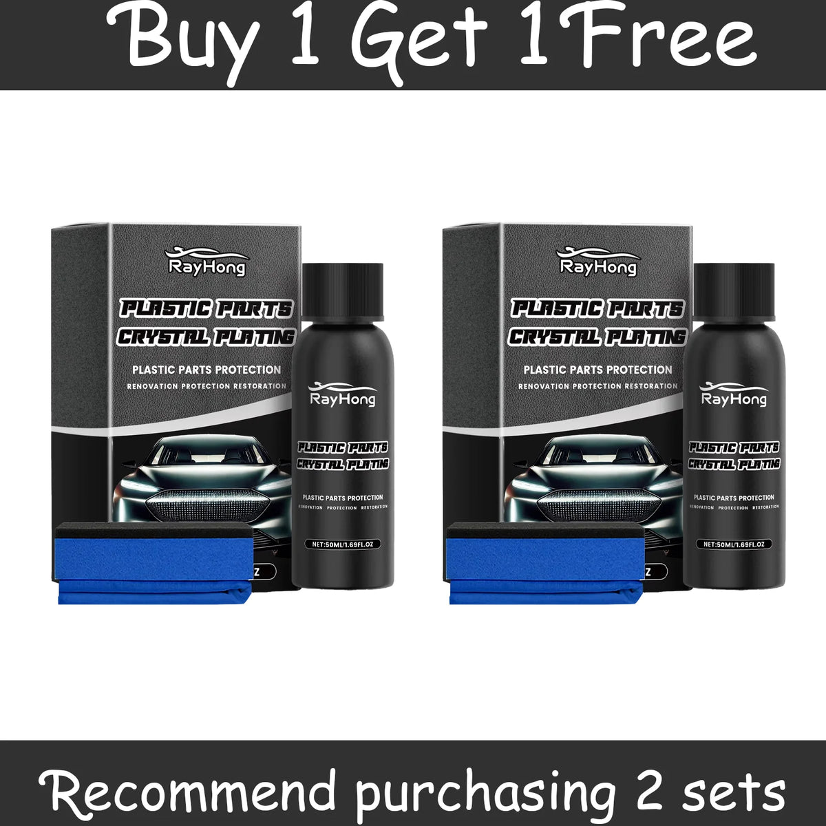 Rayhong Car Crystal Plating Agent – Polish, Protect & Brighten Car Paint Plating Agent Qst 2 set