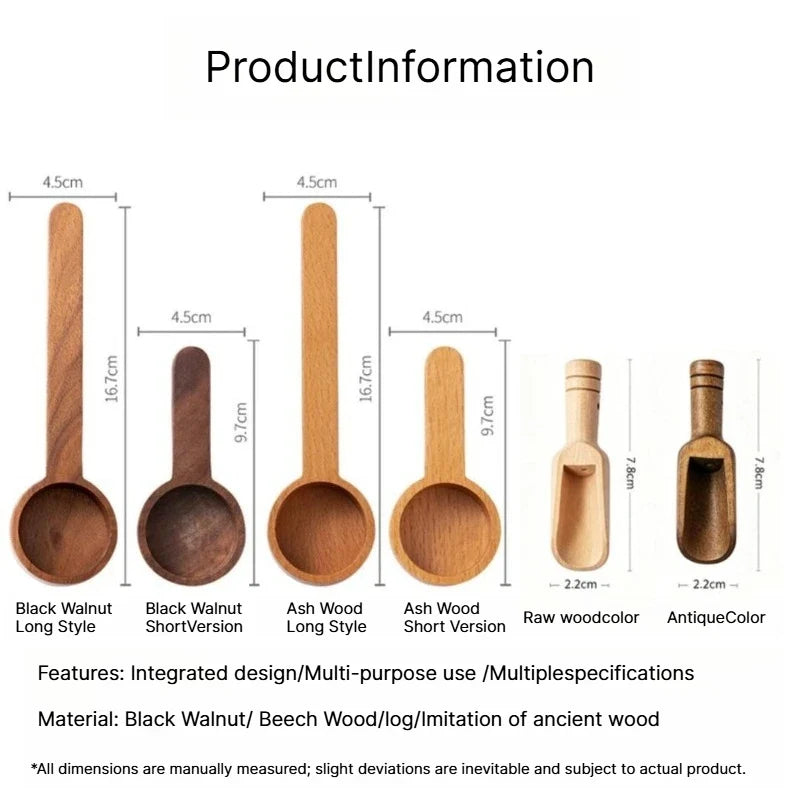 Black Walnut Wood Coffee Measuring Spoon – Precise Gram Scoop Coffee Measuring Spoon Qme