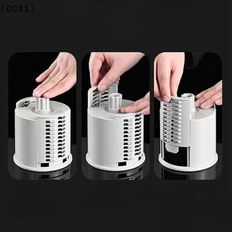 Multifunction Vegetable Cutter Hand Crank – Stainless Steel Blades Vegetable Cutter Qme