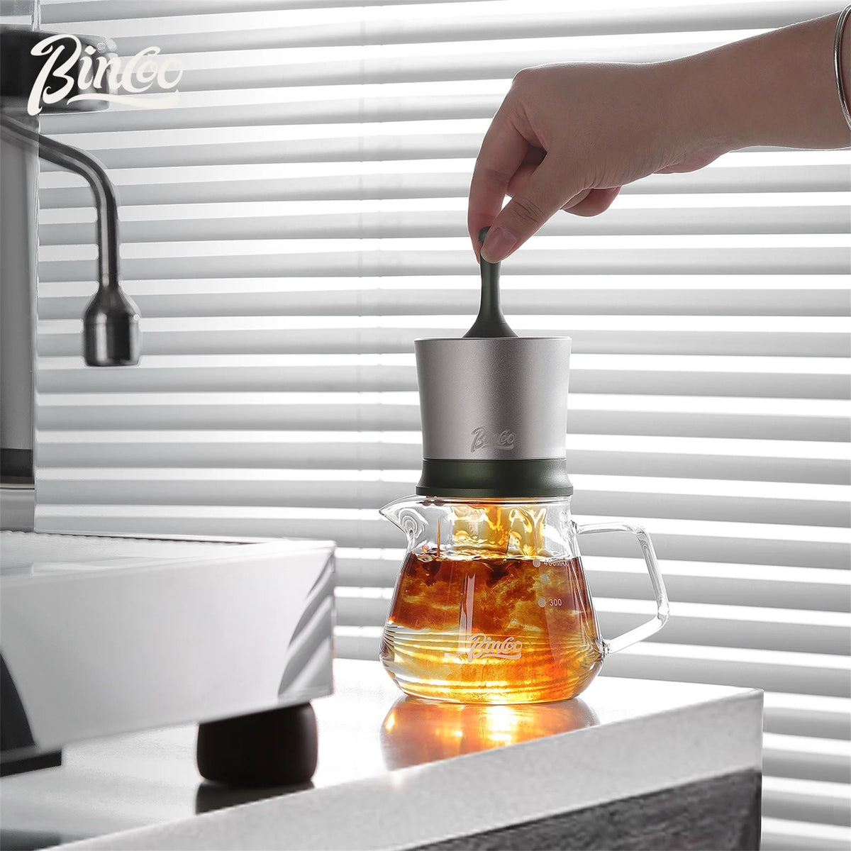 BINCOO 58mm Espresso Dosing Cup & Grounds Receiver Shaker Espresso Dosing Cup Qst