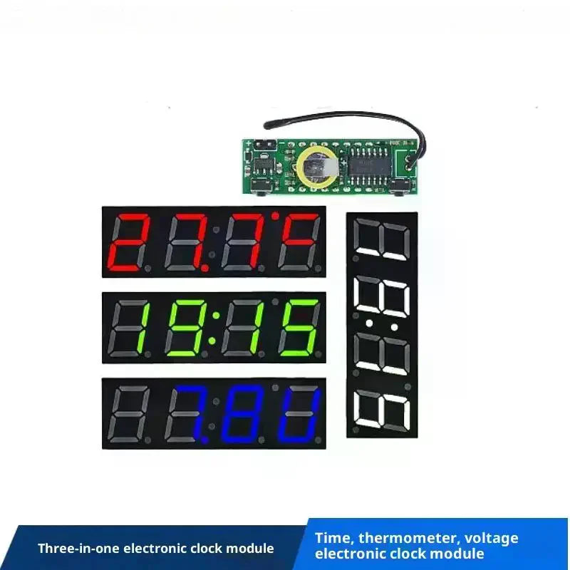 Digital Clock Temperature Voltage Module – DIY Car Voltmeter Car Voltmeter Module Qme