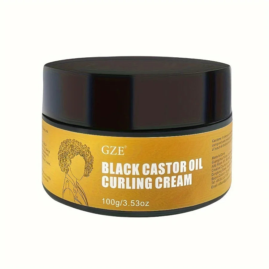 GZE Black Castor Oil Curl Defining Cream – Hydrates & Fights Frizz Curl Defining Cream Qme GZE142