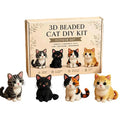 3D Cat DIY Beading Kit – Beginner-Friendly Desk Décor Craft DIY Beading Kit Qme A