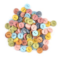 Mixed Round Wooden Buttons – Sewing, Scrapbook & DIY Crafts Wooden Craft Buttons Qme 15mm