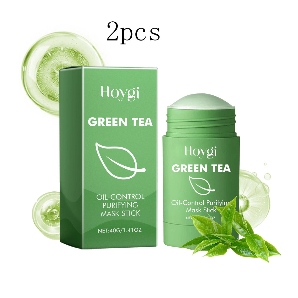 Hoygi Green Tea Cleansing Mask Stick – Pore Purifying 40g Face Cleansing Mask Qst 80g boxed