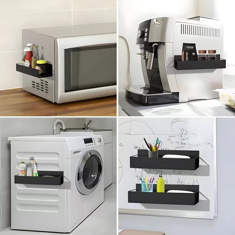 Magnetic Spice Rack Organizer for Fridge – 4-Pack Steel Magnetic Spice Rack Qme