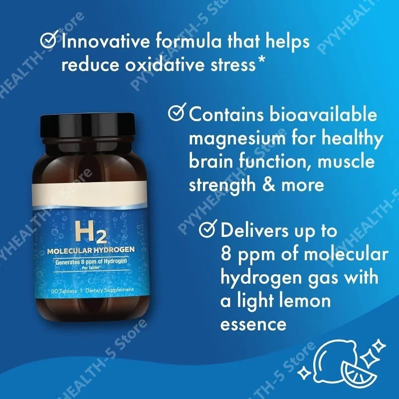 H2 Molecular Hydrogen Capsules – Energy & Brain Health, 90ct Dietary Supplement Qst