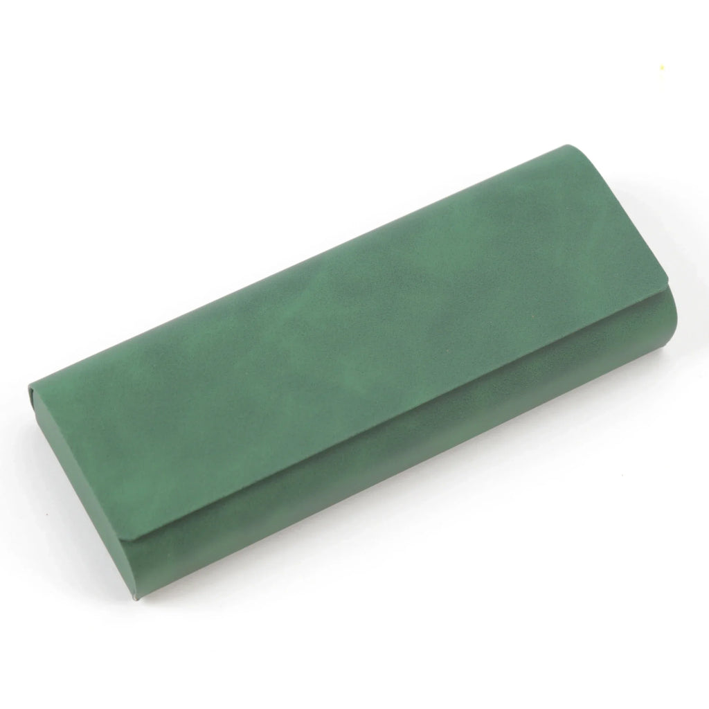 Hard Glasses Case for Men & Women – Sturdy Eyewear Box Eyewear Case Qme green