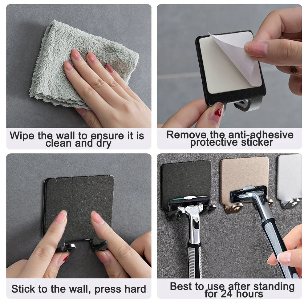 Adhesive Wall Hooks Space Aluminium Coat Rack – 20 Colors Adhesive Wall Hook Qme