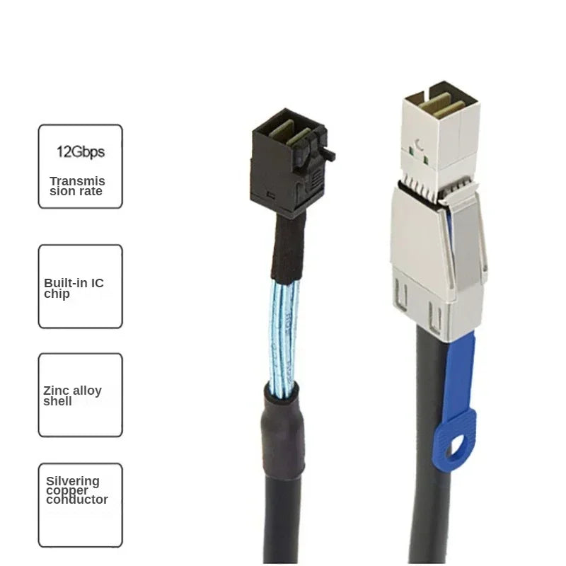 Mini SAS HD SFF-8644 to SFF-8643 Data Cable 1M 2M SAS Data Cable Qme