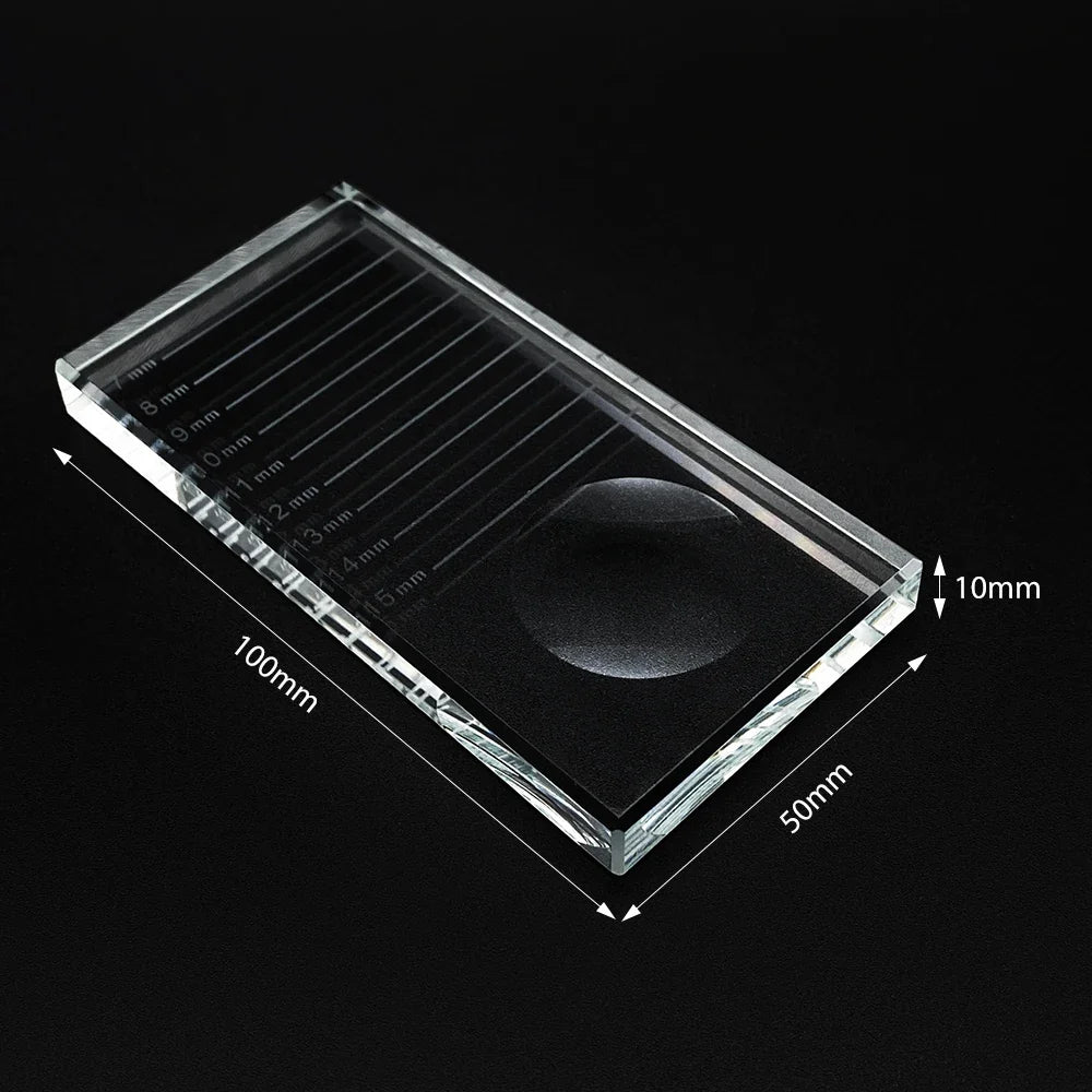 NATUHANA Crystal Glass Eyelash Extension Pallet & Holder Eyelash Extension Pallet Qme