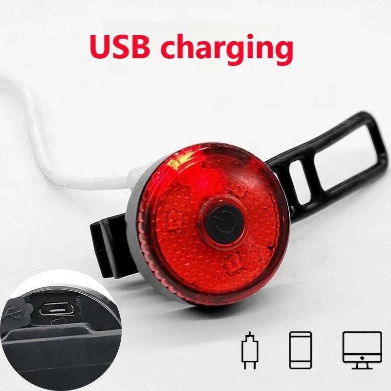 USB Rechargeable Bike Tail Light | Strap-On LED Safety Light Bicycle Tail Light Qme