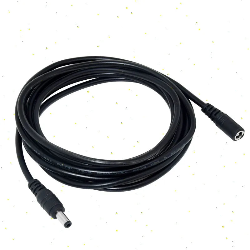 DC Power Extension Cord 5.5×2.1mm Copper Core 1–5m 5-Pack DC Power Extension Cable Qme