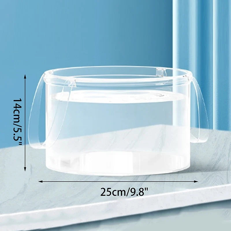 Foldable Transparent Bucket – Portable Clear Picnic Fruit Basket Foldable Outdoor Basket Qme S