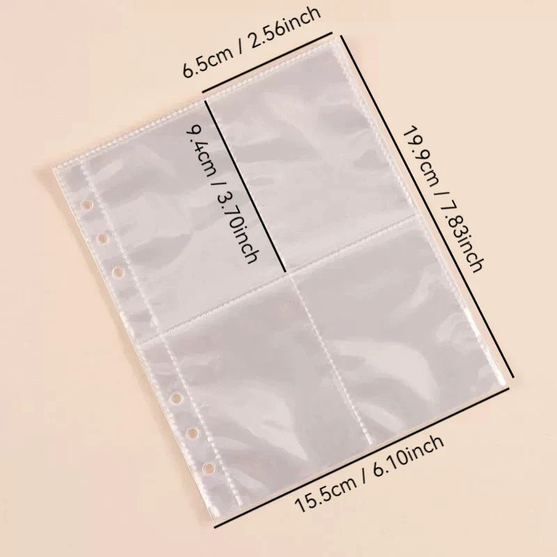 A5 Photocard Binder Sleeve 6-Ring Refill Inner Pages | Qme Photocard Binder Sleeve Qme