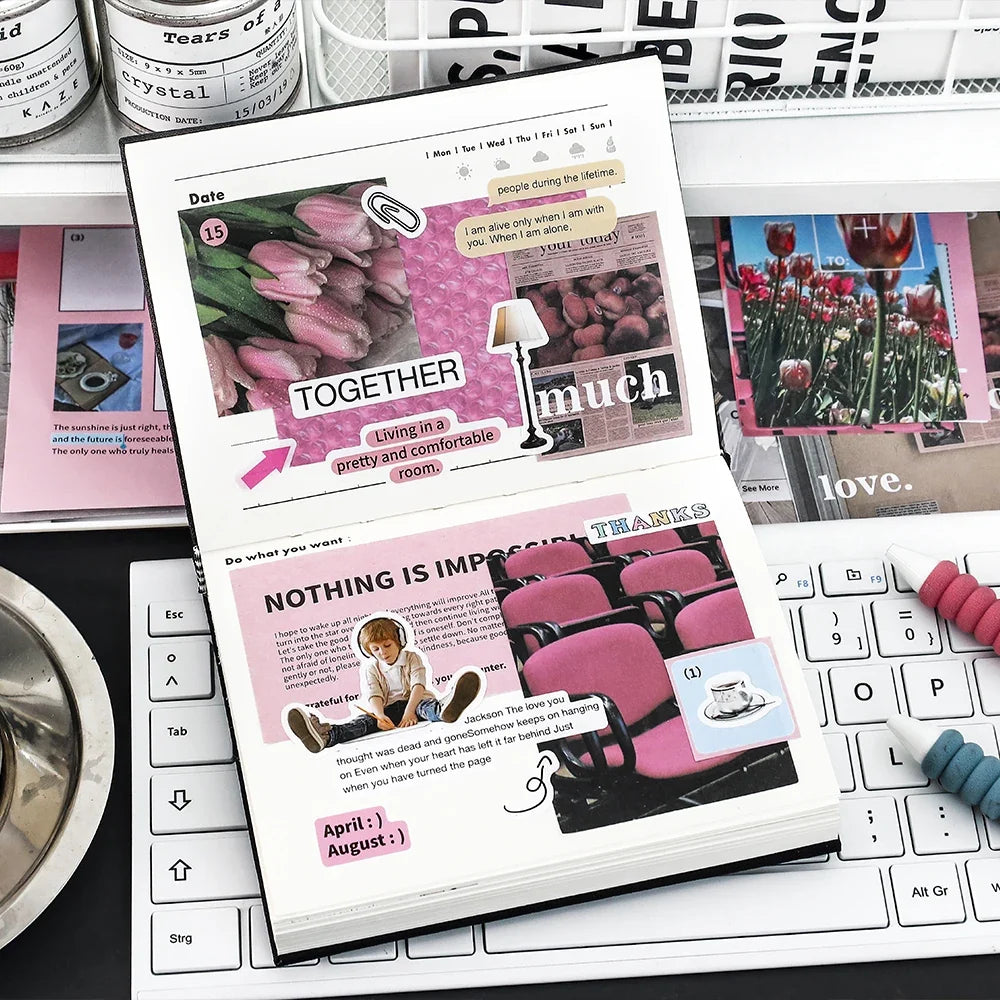 Daily Fragments Junk Journal Paper | DIY Scrapbooking Collage Craft Paper Sheets Qme