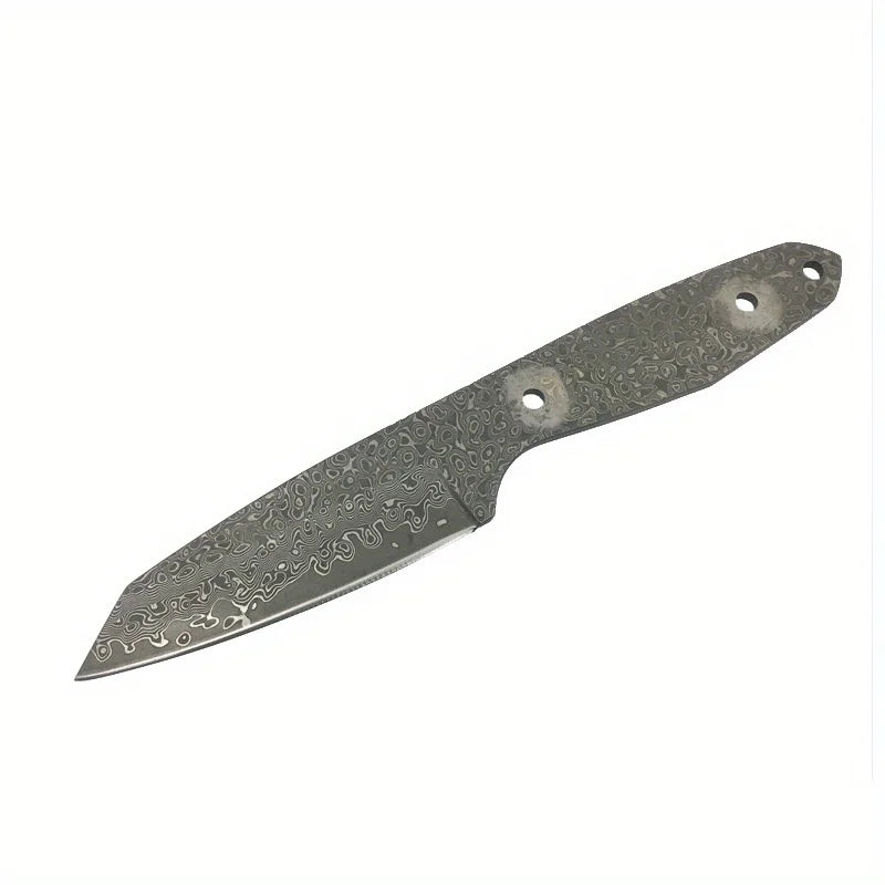 Swayboo VG10 Damascus Steel Knife Blank – DIY Fixed Blade Damascus Knife Blank Qst YELLOW