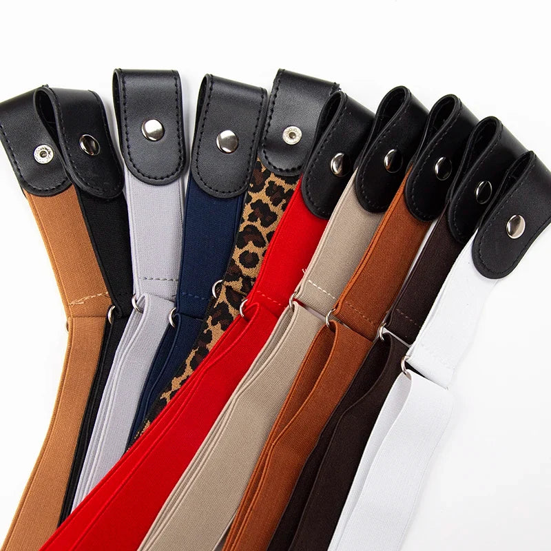 Women's Elastic Invisible Belt – Buckle-Free Stretch Waistband Elastic Invisible Belt Qme