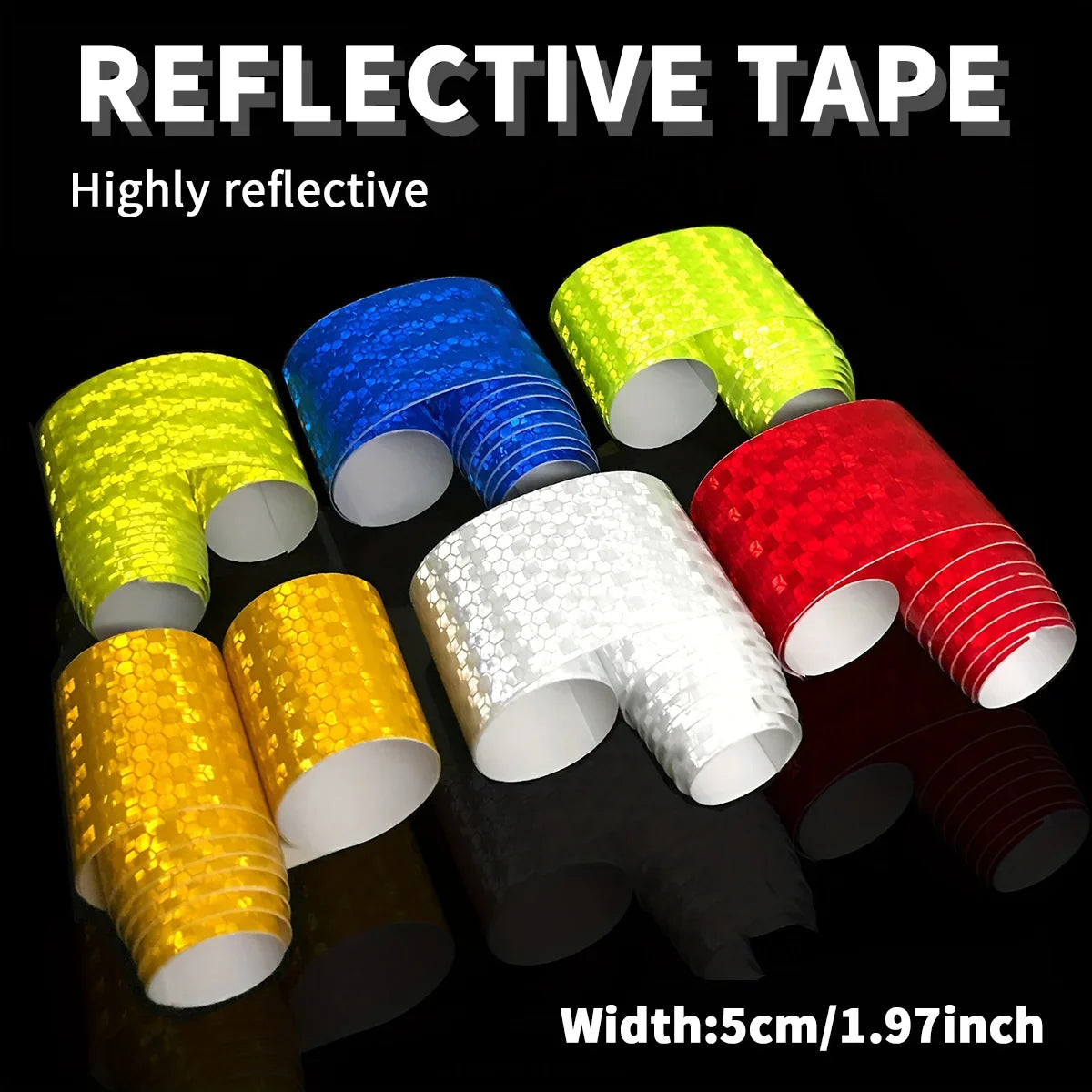 Car & Motorcycle Reflective Safety Tape – 7 Colors | Qme Reflective Safety Tape Qme