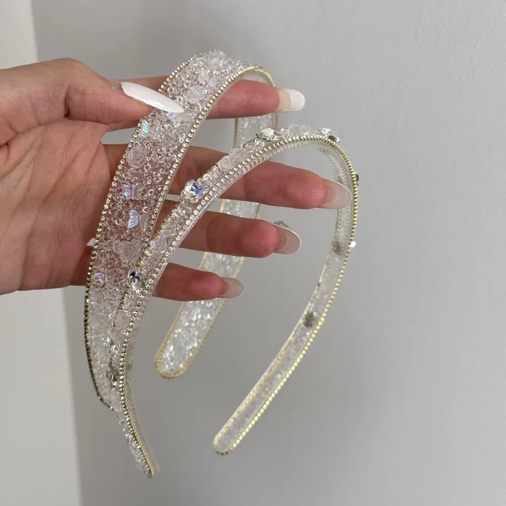 Princess Crystal Rhinestone Headband – Elegant Hair Hoop Crystal Hair Headband Qme