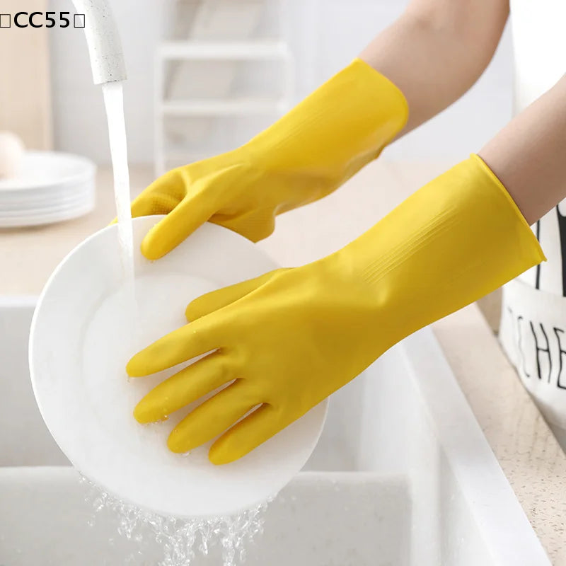 Waterproof Rubber Dishwashing Gloves – Kitchen Household Household Cleaning Gloves Qst