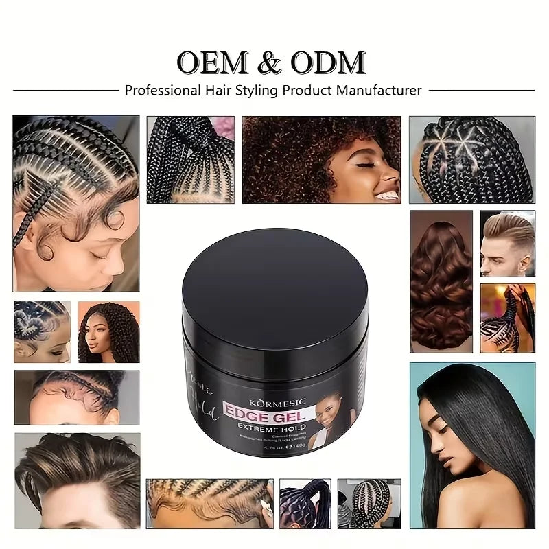 Extreme Hold Edge Gel – Anti-Frizz, No Flake, Long Lasting Hair Edge Gel Qme