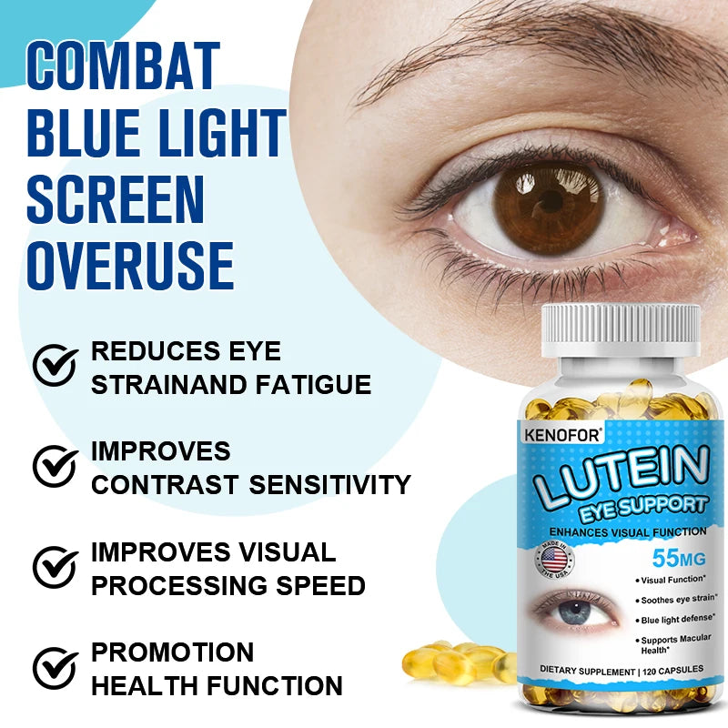 Kenofor Lutein Supplement – Antioxidant Eye Support Capsules Eye Support Supplement Qst