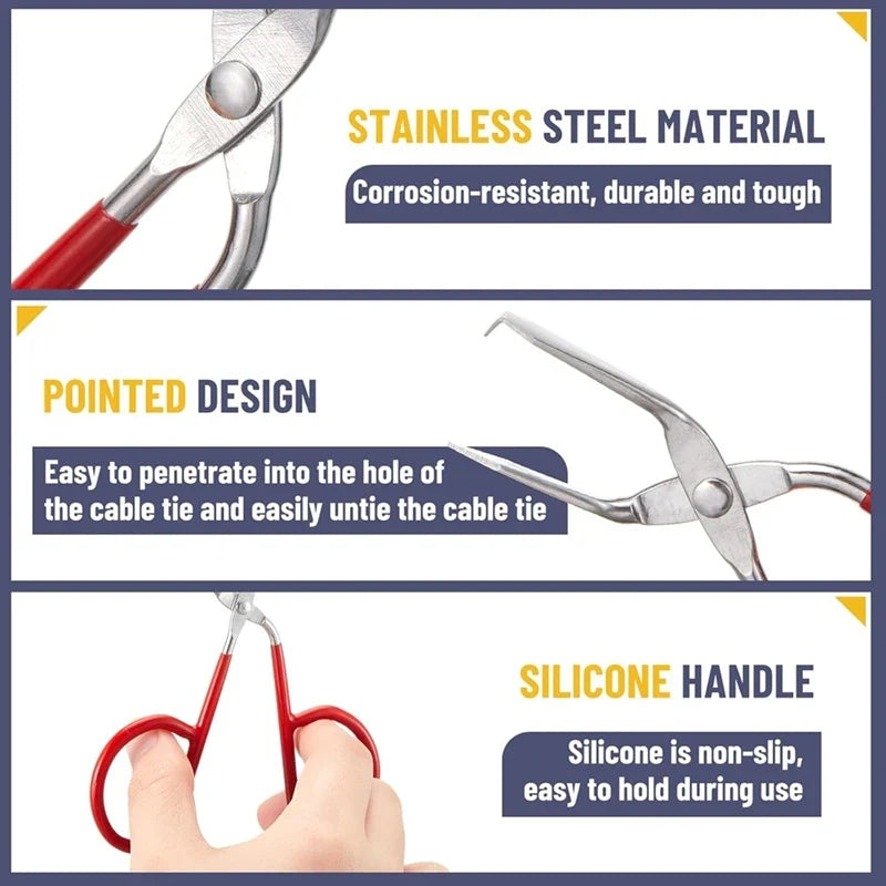 Stainless Steel Cable Tie Opener & Zip Tie Remover Tool Cable Tie Opener Qme
